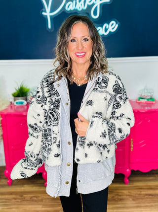 Terry Fleece Zip Front Jacket *Final Sale*