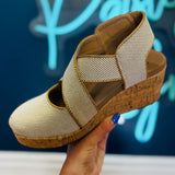 Case Closed Caramel Combo Wedges by Corkys