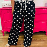 Polka Dot Posie Pants - Black