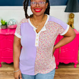 A Garden Full Of Treasures Top - Lilac - FINAL SALE