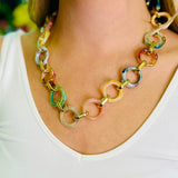 Hollie Rainbow Link Necklace