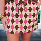 PREORDER - Preppy Argyle Skort
