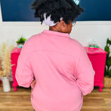 Annalise Scuba Half Zip Pullover - Lt Rose - LAST ONES FINAL SALE