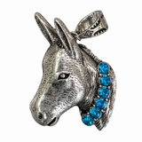 ATG LIVE Turquoise Crystal Donkey Pendant