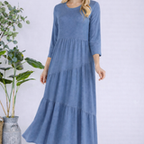 Easy To Handle Dress - Denim Blue - PREORDER