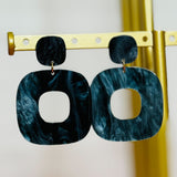Nettie Marble Acrylic Earrings