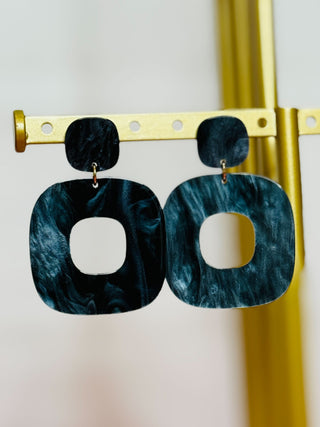 Nettie Marble Acrylic Earrings