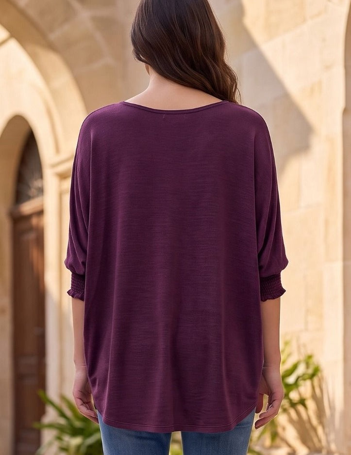 Pretty Little Detour Top - Midnight Plum