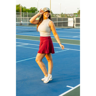 Julia Rose The RaeLynn red skort womenâ€™s skort with built-in shorts