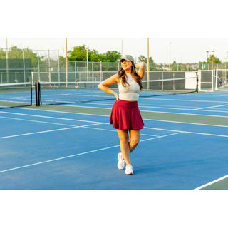 Julia Rose The RaeLynn red skort womenâ€™s skort with built-in shorts