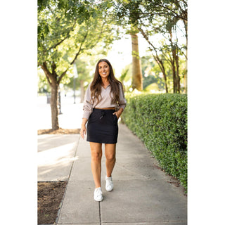 Julia Rose The Kristina black jogger skirt womenâ€™s sporty casual skirt