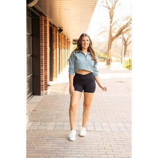 Julia Rose The Ophelia crossover biker pro 3-inch shorts high-waisted womenâ€™s shorts