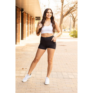 Julia Rose The Sasha pro biker 3-inch shorts high-waisted womenâ€™s biker shorts