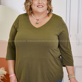 Indy Solid V-Neck Top - 5 Colors* LAST ONES FINAL SALE *