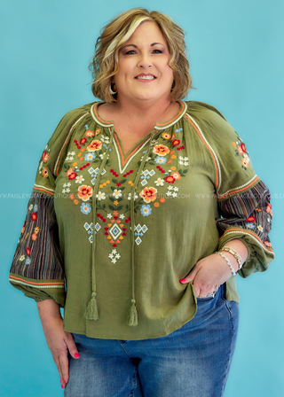 Stars Hollow Top - Olive