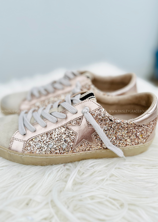 Paula Sneakers by Shu Shop - Champagne Glitter