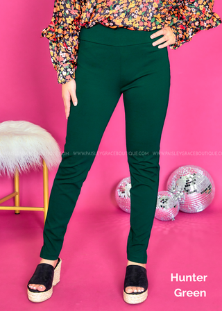 Chic Solid 28” Skinny Pants - Fall Colors