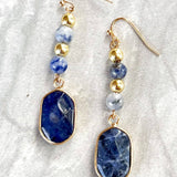 Maggie Drop Earrings - Blue
