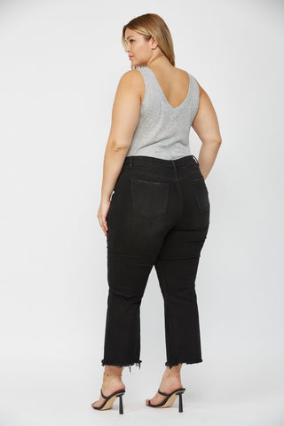 High Rise Crop Flare - Black - PREORDER