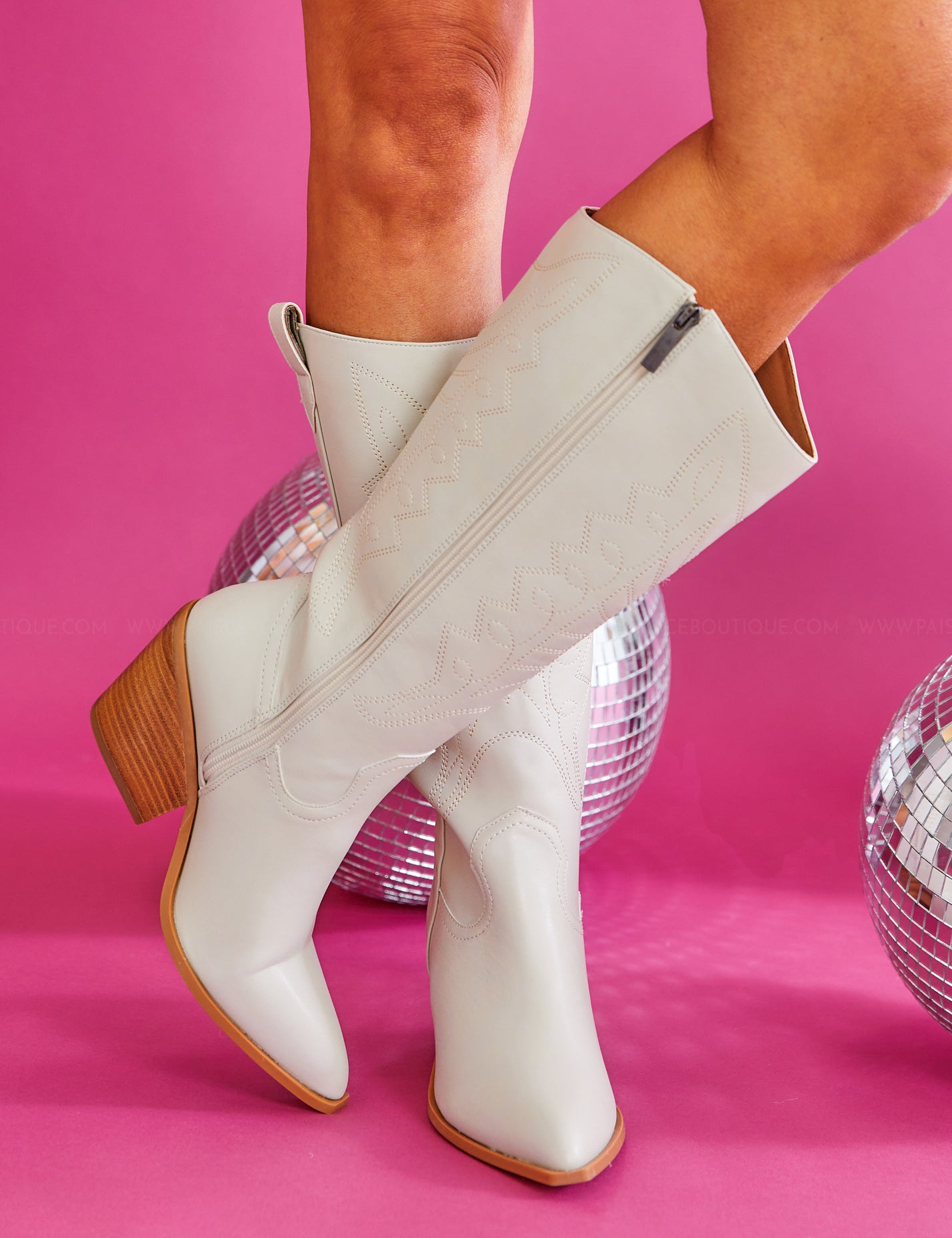 Howdy Cowboy Wide Calf Boots - Winter White* FINAL SALE * - ALL STAR SALE