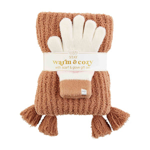 Stay Warm & Cozy Scarf & Glove Set - - FINAL SALE
