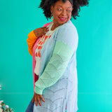 Parker Cardigan - Blue/Pink* FINAL SALE *