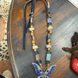 Blue Crystal Butterfly Necklace  - PREORDER