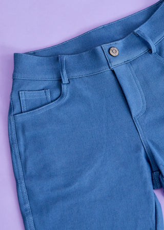 Araceli Stretch Capri Jeggings - Denim Blue - FINAL SALE