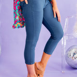 Araceli Stretch Capri Jeggings - Teal* LAST ONES FINAL SALE *