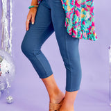 Araceli Stretch Capri Jeggings - Teal* LAST ONES FINAL SALE *