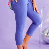 Araceli Stretch Capri Jeggings - Purple* LAST ONES FINAL SALE *