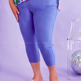 Araceli Stretch Capri Jeggings - Purple* LAST ONES FINAL SALE *