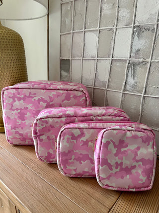 4 Piece Toiletry Bag - Pink Camo PREORDER
