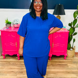Sweet Tea Sundays Top - Royal Blue - LAST ONES FINAL SALE