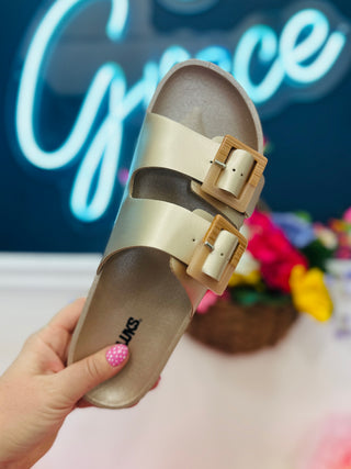 Grand Cayman Slide Sandals - Soft Gold