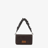 Wrangler Scrunchie Strap Flap Crossbody Bag - Coffee