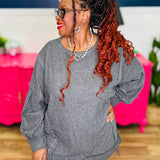 Long Sleeve Top - H Charcoal - LAST ONES FINAL SALE