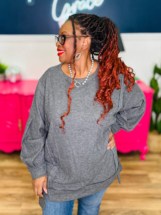 Long Sleeve Top - H Charcoal