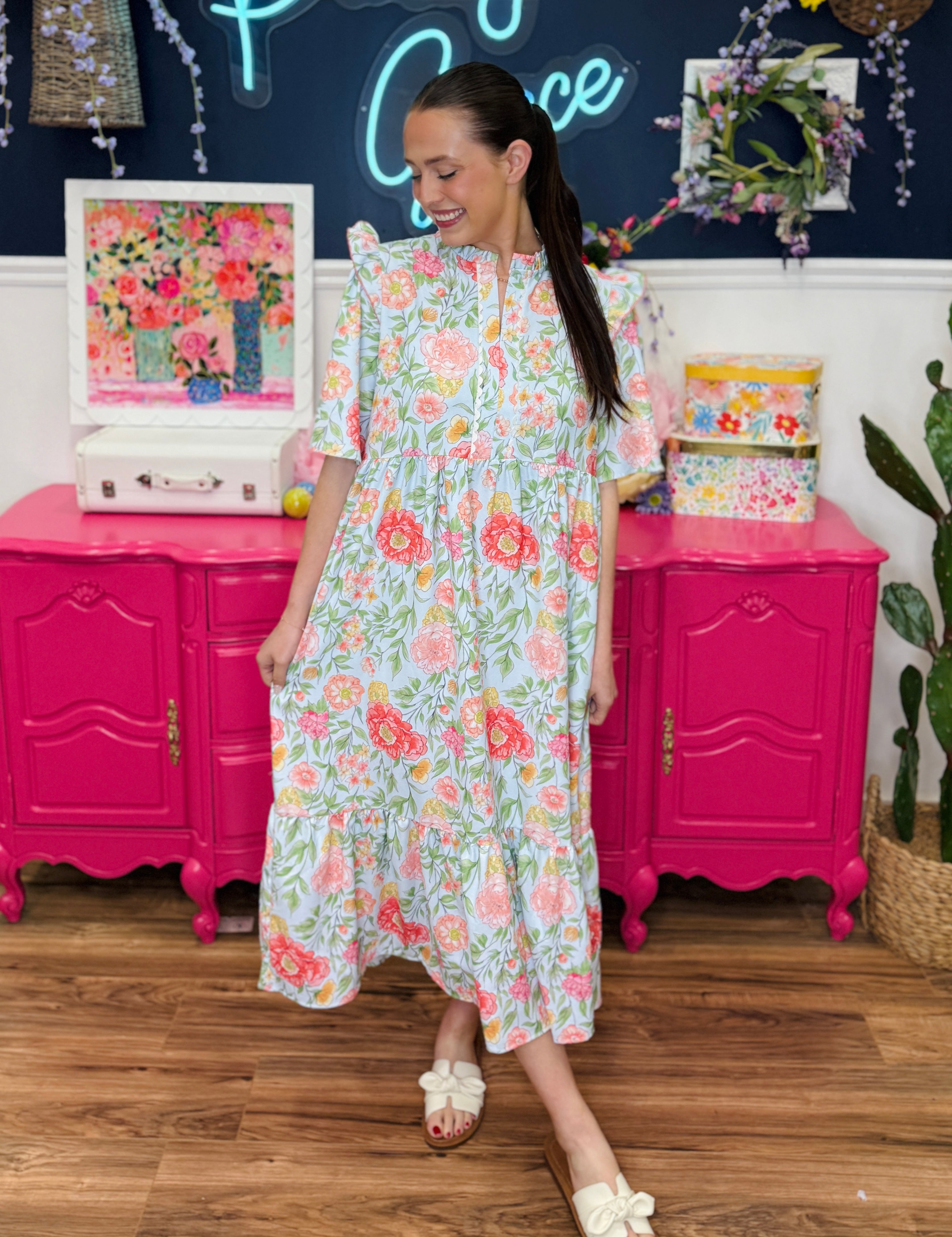 Spring Water Maxi Dress