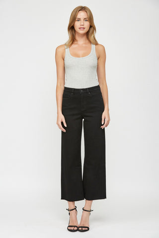 Wide Leg Crop - Black - Preorder