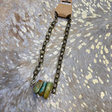 Authentic Turquoise Bronze Large Chain- CIJ 94