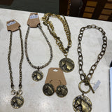 Hammered Gold Horse Pendant Jewelry - CIJ 96