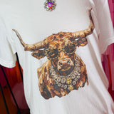 Dolled Up Longhorn Boujee Tee