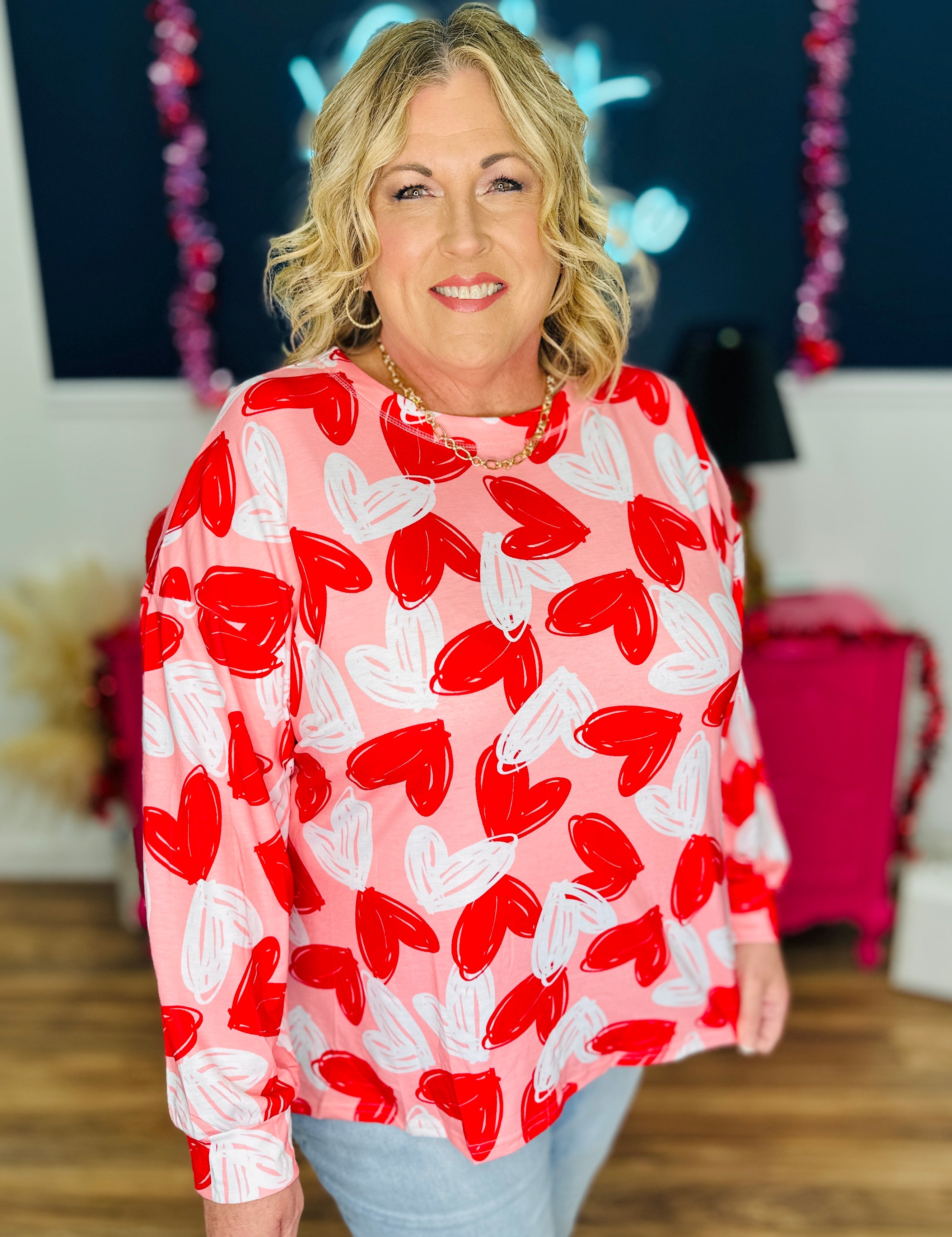 Fluttering Hearts Top - FINAL SALE