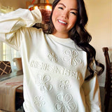 He Is Risen Daisy Emboss Sweatshirt - PREORDER