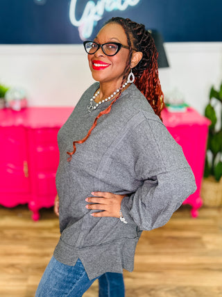 Long Sleeve Top - H Charcoal