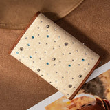 Wrangler Rhinestone Trifold Wallet - Tan
