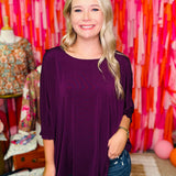 Pretty Little Detour Top - Midnight Plum