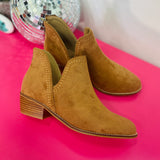 Bluffin Tobacco Faux Suede Booties By Corkys - FINAL SALE