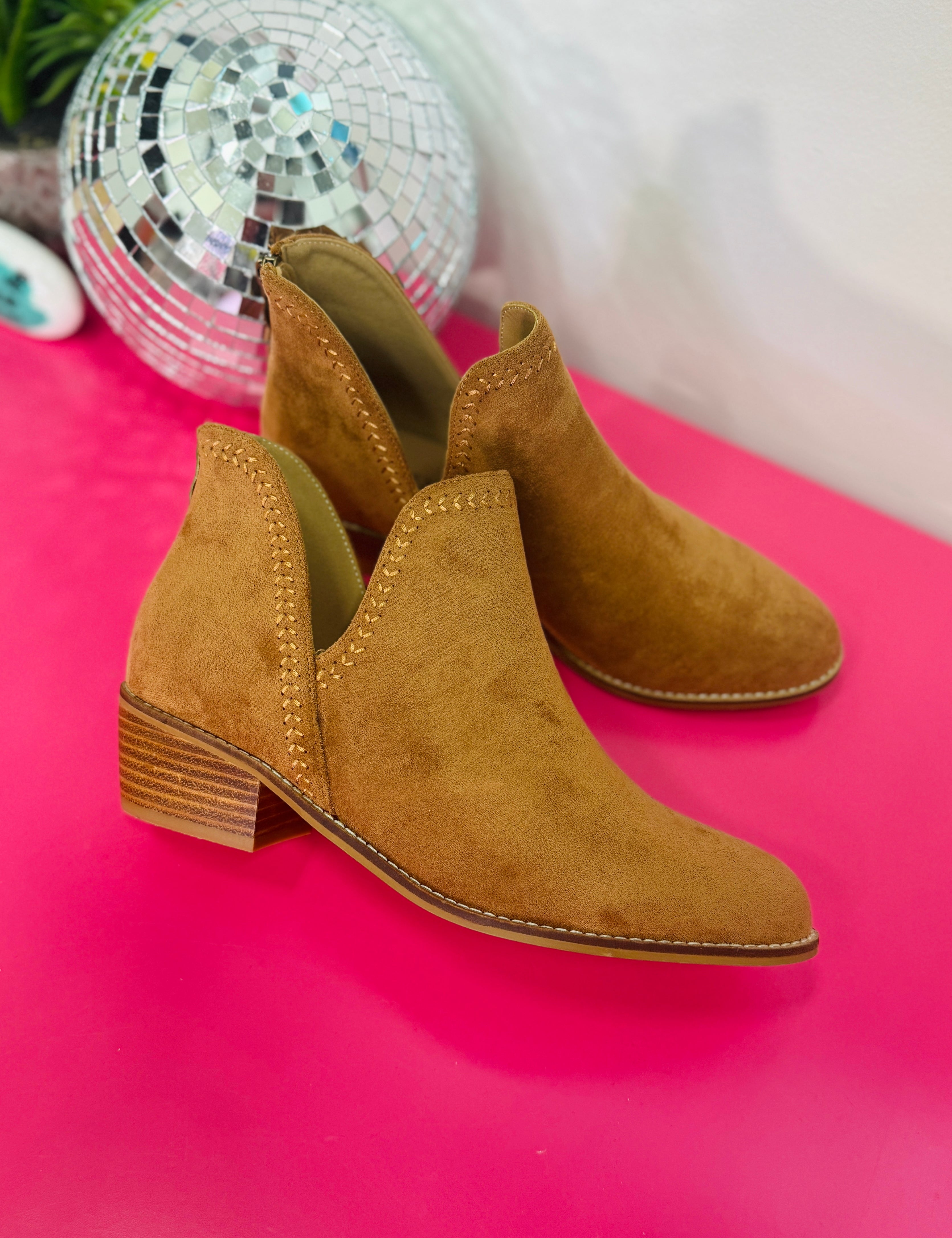 Bluffin Tobacco Faux Suede Booties By Corkys - FINAL SALE